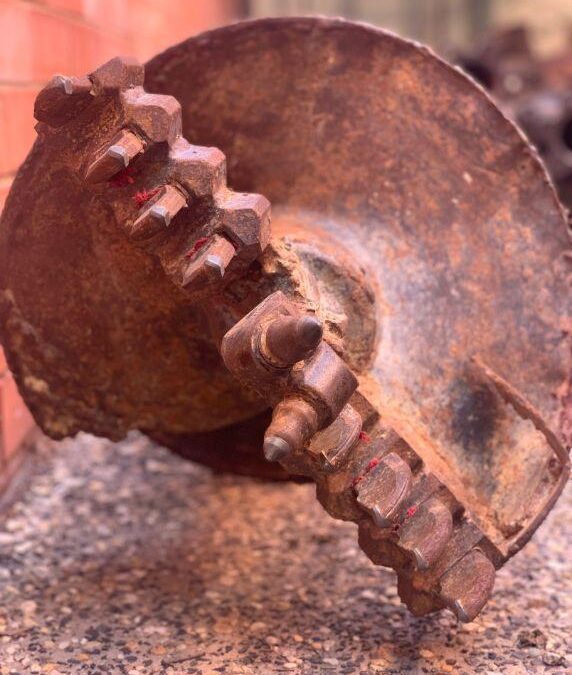 An Auger used to install screwpiles for Slab Lifting in Melbourne.