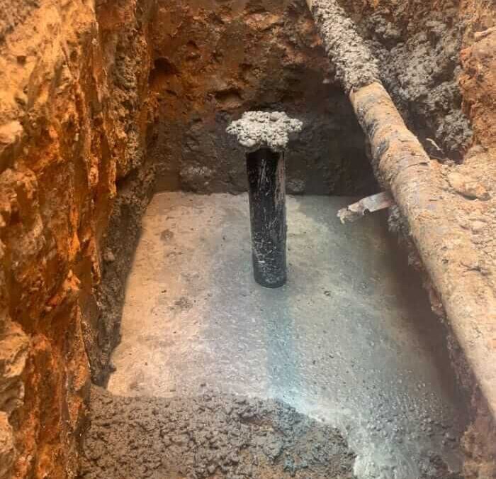 screwpile in concrete underpinning Melbourne