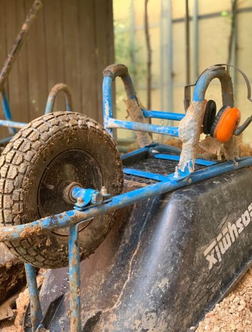 Wheelbarrow used by the Underpinning Ferntree-Gully contractors